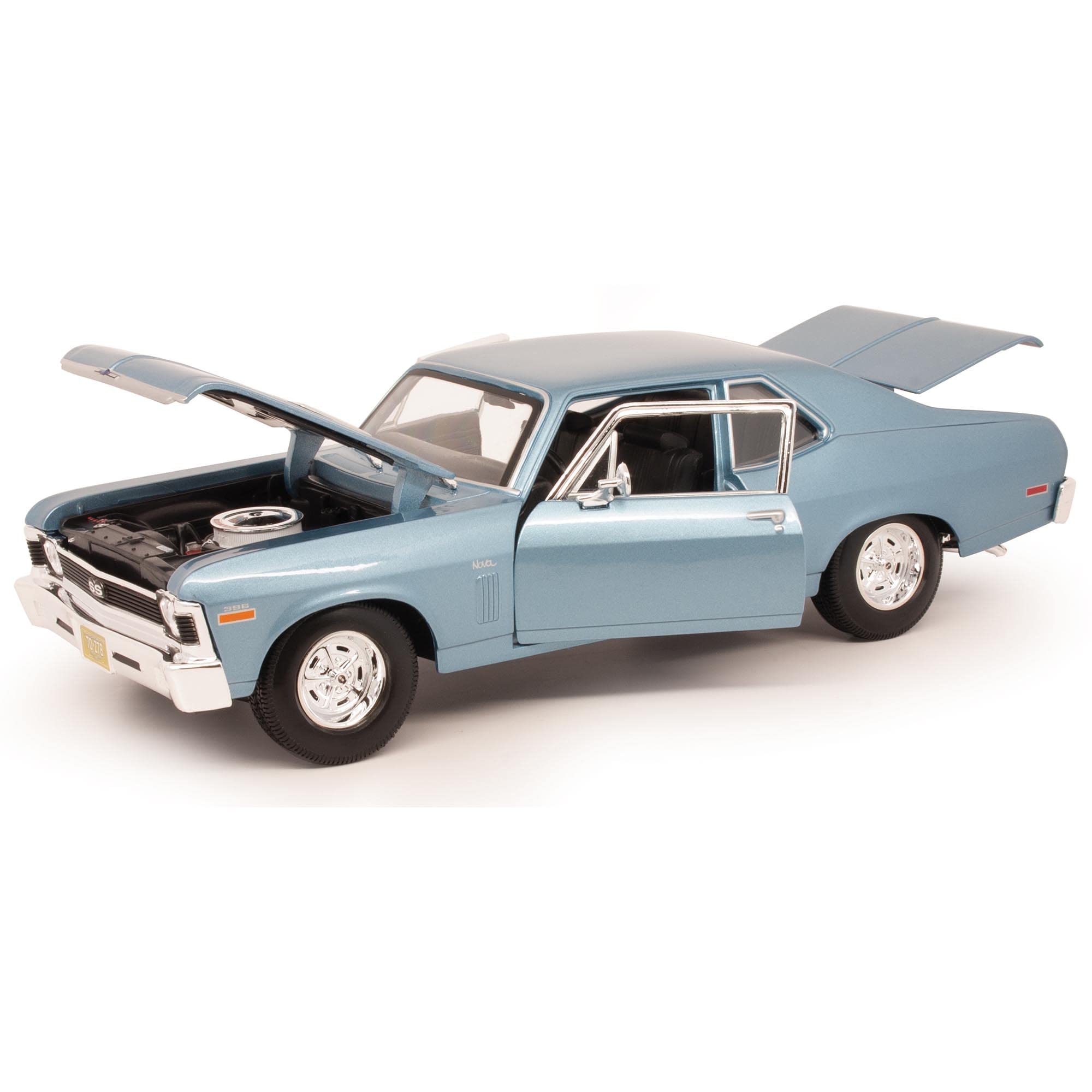 Amazon.com: 1970 Chevy Nova SS Coupe, Blue - Maisto 31132 - 1/18